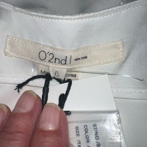 NWT O’2nd NY classic Cream Sleeveless Blazer Vest Sz 6 $670 - Picture 3 of 8